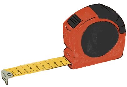 desenho de uma trena