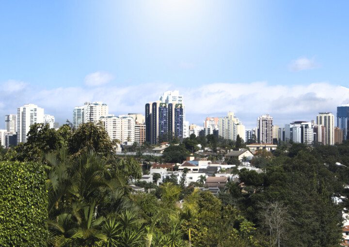 Imagem que ilustra matéria sobre como é morar em Alphaville mostra o bairro visto de cima