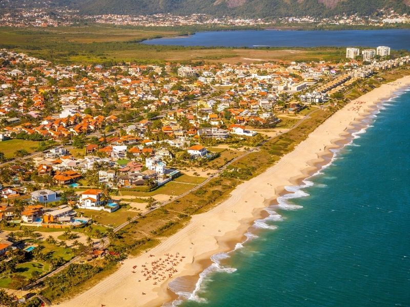 vista aérea da praia de piratininga