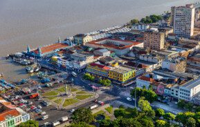 Foto que ilustra matéria sobre o que fazer em Belém do Pará mostra a cidade vista de cima