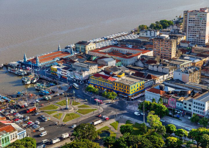 Foto que ilustra matéria sobre o que fazer em Belém do Pará mostra a cidade vista de cima