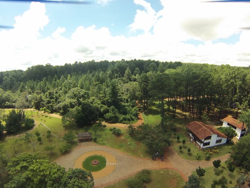 Imagem aérea do Jardim Botânico de Brasília.