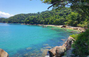 Imagem da Ilha das Couves, em Ubatuba, uma das melhores praias de SP.