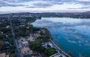 Foto aérea da cidade de Lagoa Santa, em Minas Gerais.