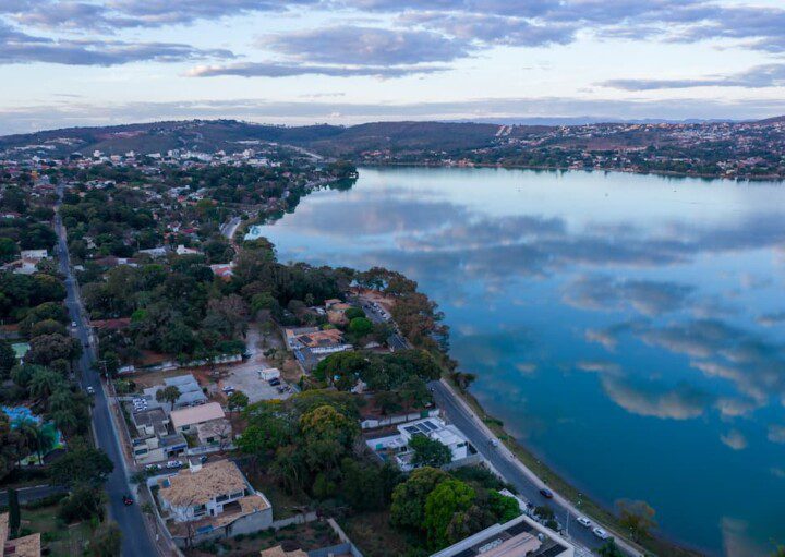 Foto aérea da cidade de Lagoa Santa, em Minas Gerais.