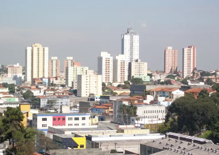 Fotografia aérea da cidade de Diadema.