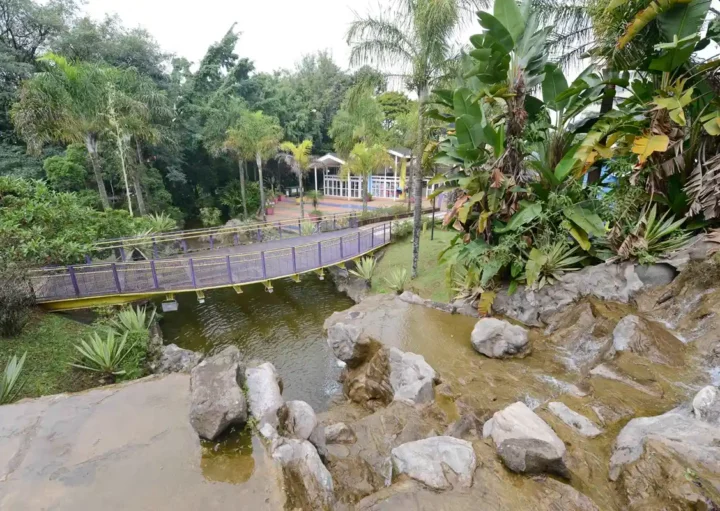 Foto que ilustra matérias sobre parques no ABC mostra uma visão panorâmica do Parque Raphael Lazzuri, em São Bernardo do Campo (Foto: Ricardo Cassin | Prefeitura de São Bernardo do Campo)