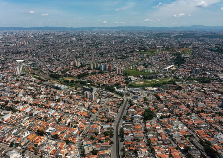 Morar em Santo André: vista aérea da cidade.