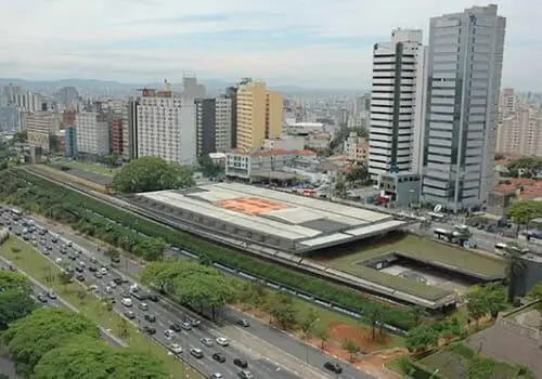 Imagem da vista aérea do Centro Cultural de São Paulo (CCSP) para ilustrar matéria sobre atividades na Zona Sul de SP