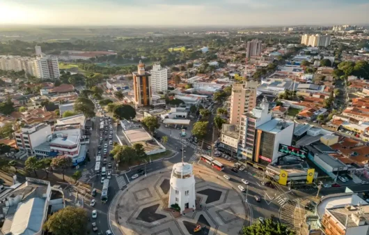 Foto que iulstra maiores cidades do interior do Brasil mostra a cidade de Campinas vista do alto (Foto: Shutterstock)