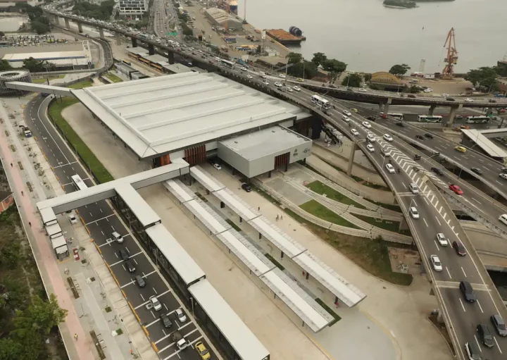 Foto mostra o Terminal Gentileza visto do alto (Foto: Prefeitura do Rio de Janeiro)