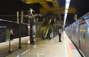 Foto mostra a plataforma do Metrô São Conrado (Foto: Divulgação)