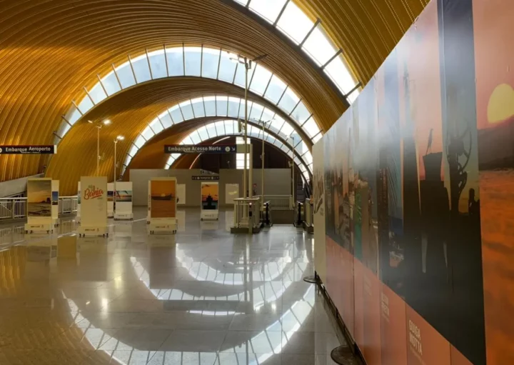 Foto mostra o interior da Estação Imbuí do metrô de Salvador (Foto: Divulgação)