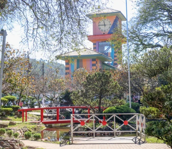 O Jardim Japonês foi inaugurado em 1979 e tem lagos e cerejeiras para contemplação e descanso