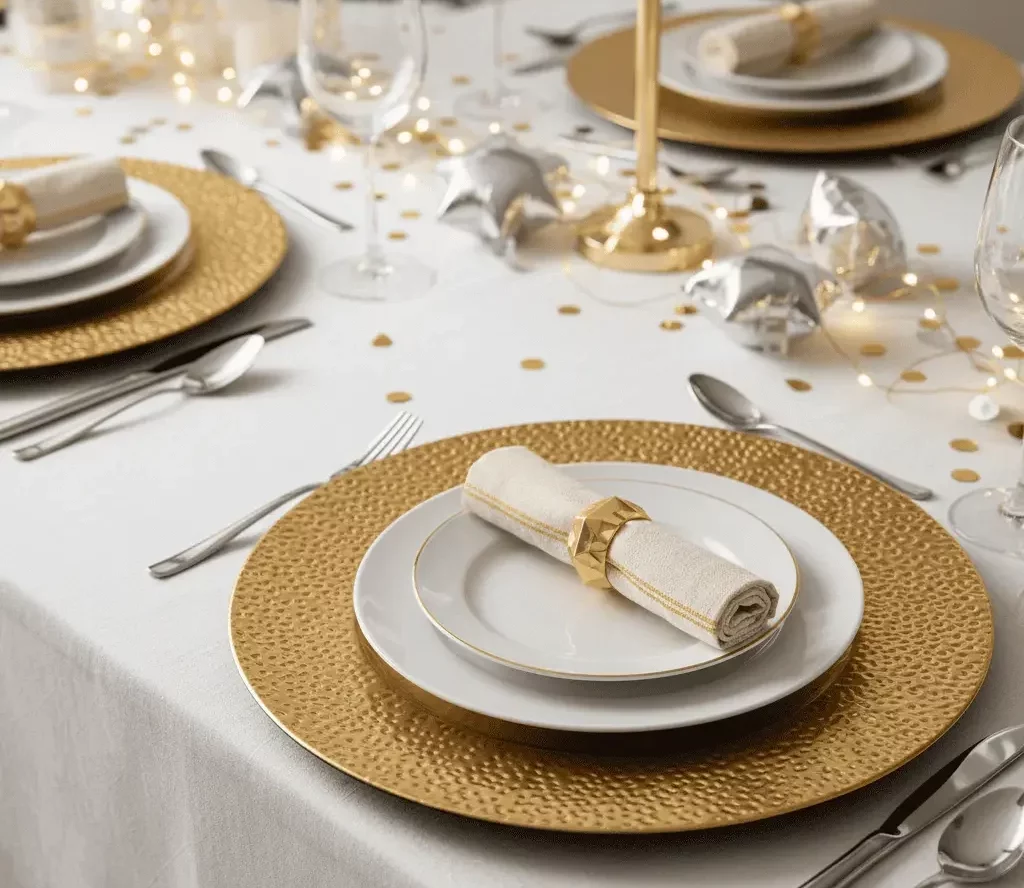 Os sousplats são elementos essenciais para a montagem de uma mesa bonita | Imagem gerada por inteligência artificial e usada para fins ilustrativos