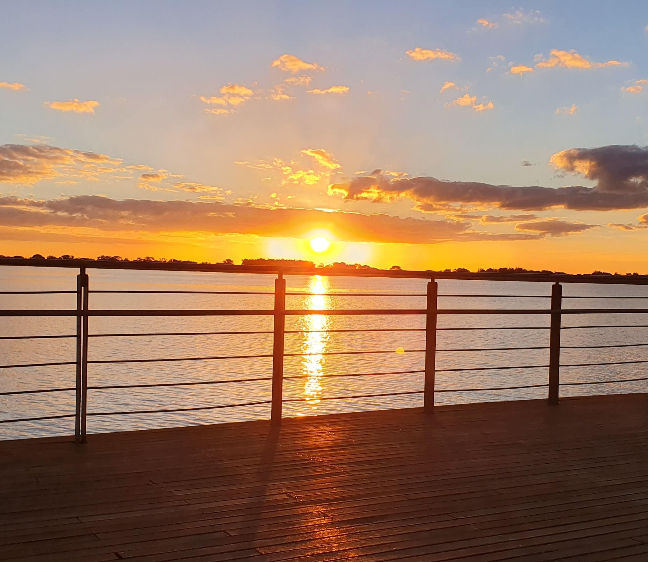 Pôr do Sol na Orla do Guaíba (Foto: arquivo pessoal Daniel Pedroso)